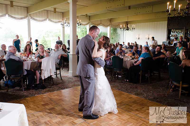 Bride and groom dance