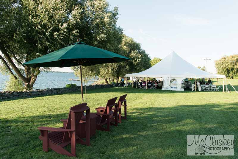 Outdoor wedding pavilion