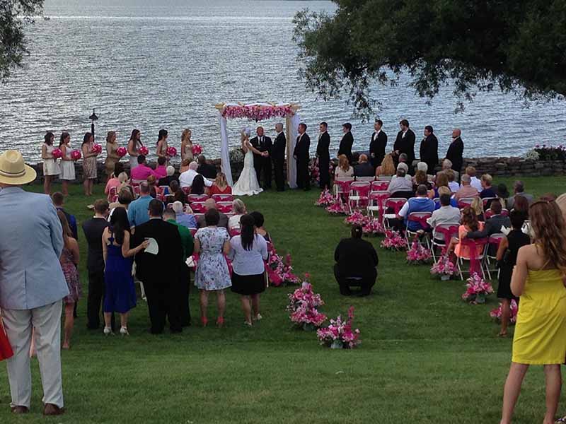 Outdoor wedding vows