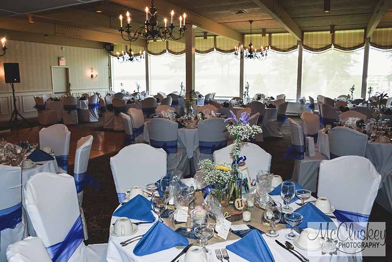 Wedding tables set up