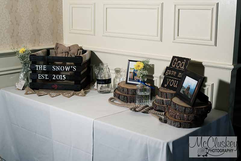 Wedding decorations by McCluskey Photography