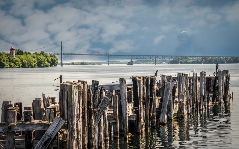 A picture of a pier in St. Lawrence River as The Inn at Gran View lists 10 things to do in Ogdensburg New York